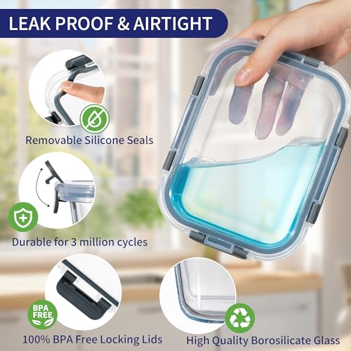 MFY 10-pack glass food containers — product detail 3