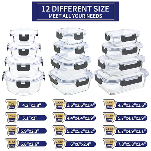 MFY 12-pack glass food containers — product detail 2